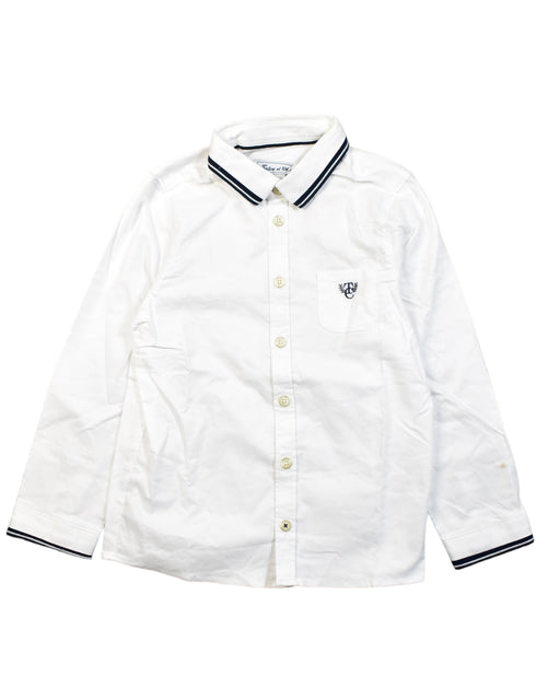 A White Shirts from Tartine et Chocolat in size 6T for boy. (Front View)