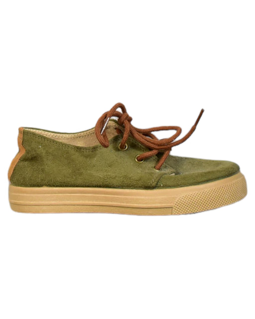 A Green Sneakers from Okaa in size 4T for boy. (Front View)
