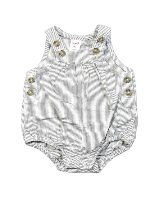 A White Bodysuits from Seed in size 3-6M for girl. (Front View)
