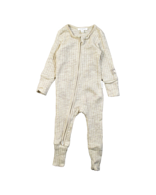 A Yellow Jumpsuits from Purebaby in size 3-6M for boy. (Front View)