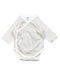 A White Bodysuits from Cambrass in size Newborn for boy. (Front View)