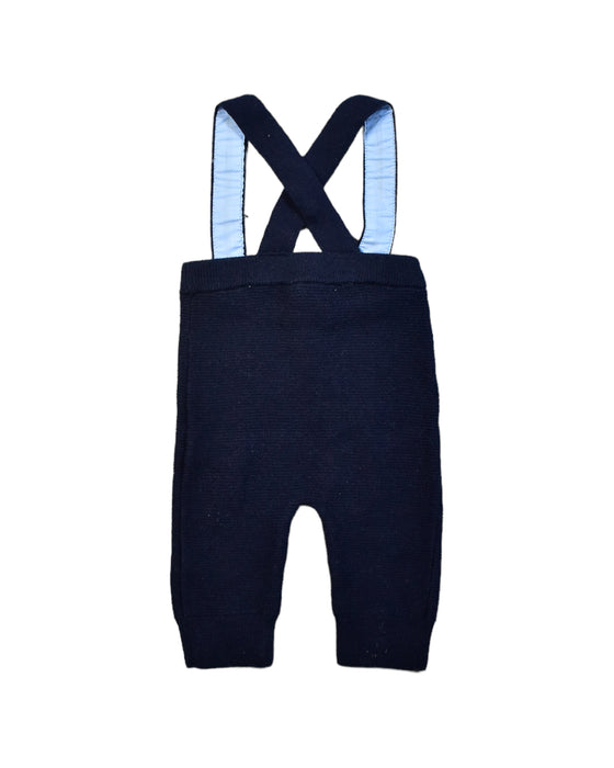 A Navy Long Overalls from Jacadi in size 0-3M for boy. (Back View)