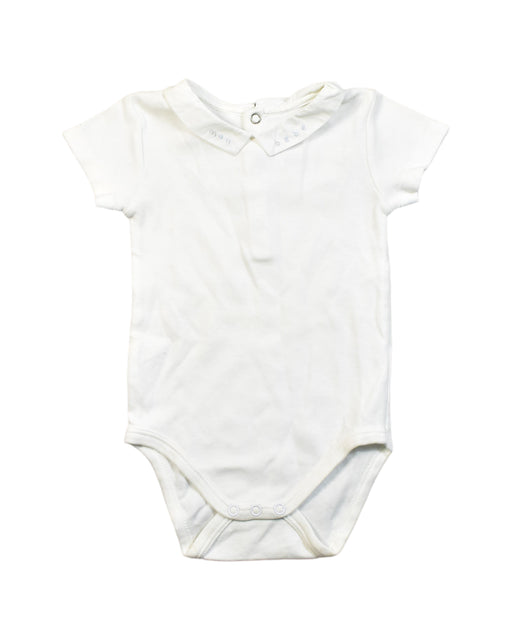 A White Bodysuits from Jacadi in size 6-12M for girl. (Front View)