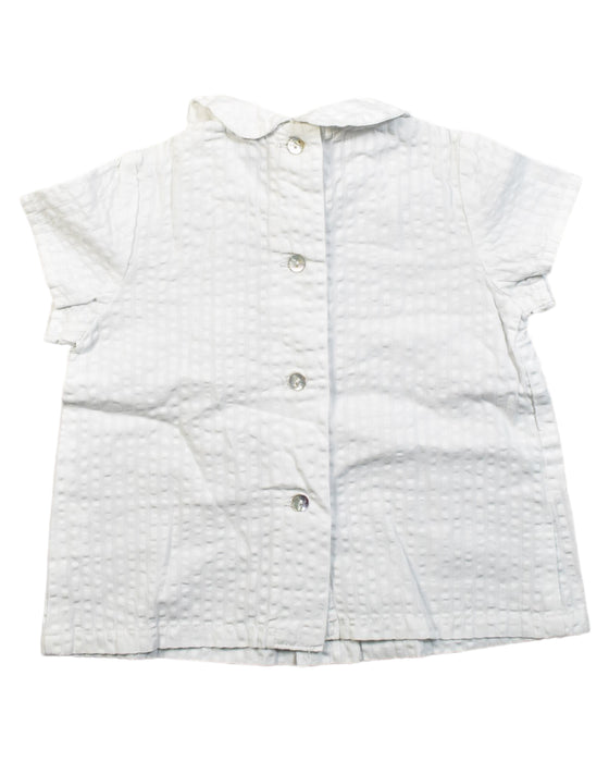 A White Short Sleeve Tops from Amaia in size 6-12M for girl. (Back View)