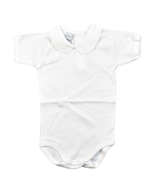 A White Bodysuits from Babidu in size 6-12M for girl. (Front View)