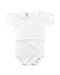 A White Bodysuits from Babidu in size 6-12M for girl. (Front View)