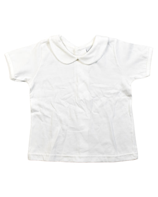 A White Short Sleeve Tops from Babidu in size 12-18M for girl. (Front View)