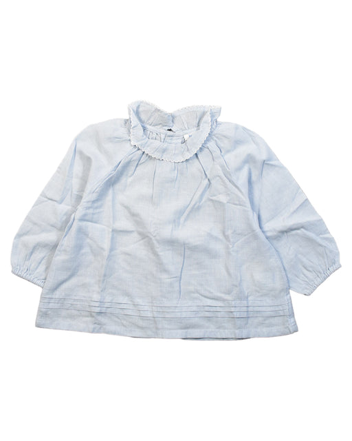 A Blue Long Sleeve Tops from Bout'Chou in size 3-6M for girl. (Front View)