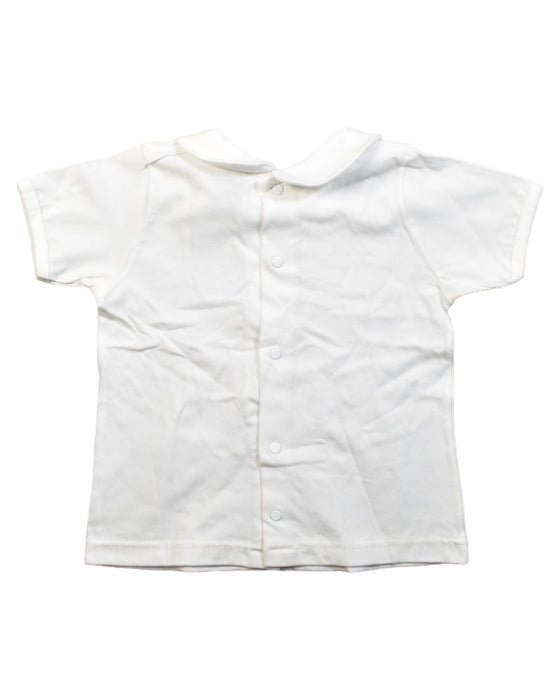 A White Short Sleeve Tops from Babidu in size 12-18M for girl. (Back View)