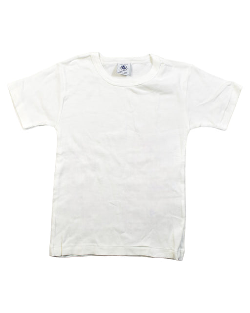 A White T Shirts from Petit Bateau in size 4T for neutral. (Front View)
