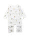 A White Jumpsuits from The Little White Company in size 3-6M for boy. (Back View)