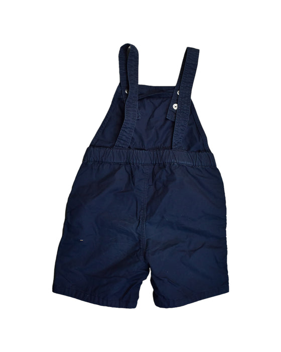 A Navy Overall Shorts from Petit Bateau in size 2T for boy. (Back View)