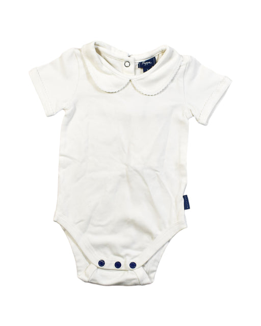 A White Bodysuits from Pappe in size 6-12M for girl. (Front View)