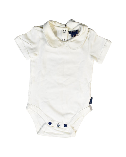 A White Bodysuits from Pappe in size Newborn for girl. (Front View)