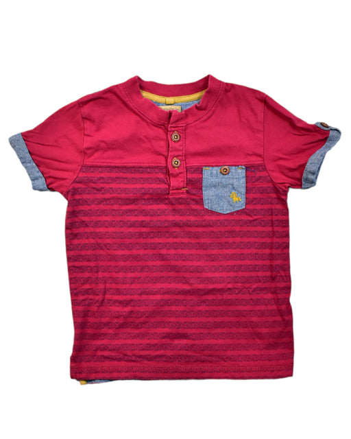 A Red Short Sleeve Shirts from PONEY in size 4T for boy. (Front View)