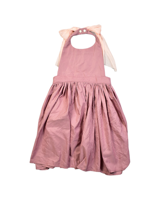 A Pink Sleeveless Dresses from MarlMarl in size 4T for girl. (Front View)