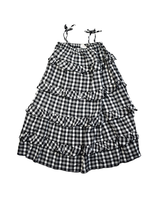 A Grey Sleeveless Dresses from Seed in size 6T for girl. (Front View)