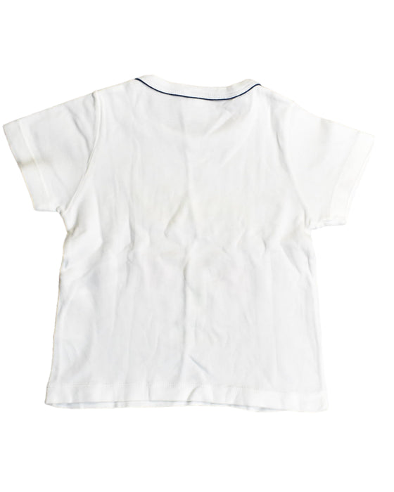 A White T Shirts from Petit Bateau in size 2T for girl. (Back View)