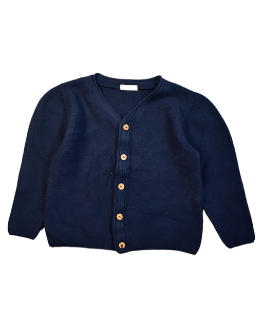 A Blue Cardigans from Laranjinha in size 4T for girl. (Front View)