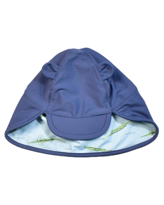 A Blue Sun Hats from The Little White Company in size 6-12M for neutral. (Front View)