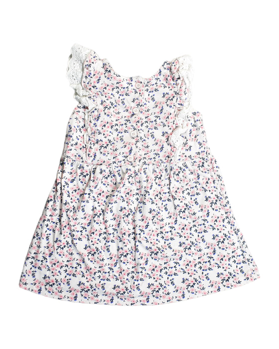 A White Sleeveless Dresses from Sprout in size 2T for girl. (Back View)