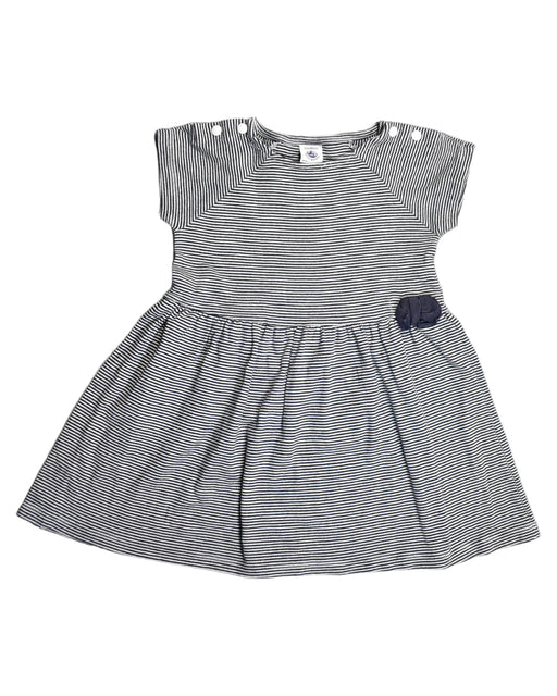 A Grey Short Sleeve Dresses from Petit Bateau in size 2T for girl. (Front View)