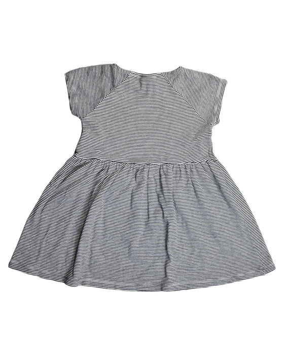 A Grey Short Sleeve Dresses from Petit Bateau in size 2T for girl. (Back View)