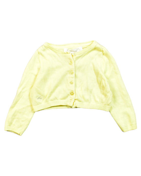 A Yellow Cardigans from Chateau de Sable in size 6-12M for girl. (Front View)