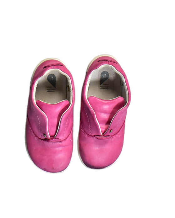 A Pink Sneakers from Bobux in size 3T for girl. (Back View)