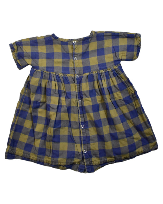 A Blue Short Sleeve Dresses from Petit Bateau in size 12-18M for girl. (Back View)