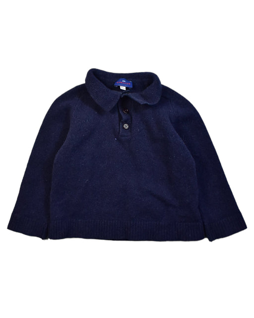 A Navy Long Sleeve Polos from Cyrillus in size 4T for boy. (Front View)
