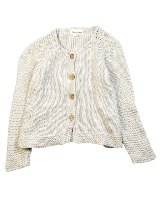 A White Cardigans from Arsène et les pipelettes in size 3T for girl. (Front View)