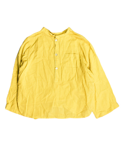 A Yellow Long Sleeve Tops from Bonpoint in size 4T for girl. (Front View)