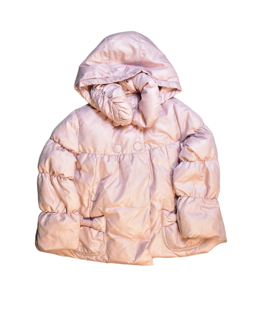A Pink Puffer/Quilted Coats & Outerwear from Chateau de Sable in size 8Y for girl. (Front View)