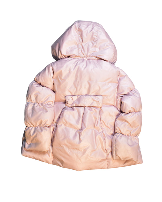 A Pink Puffer/Quilted Coats & Outerwear from Chateau de Sable in size 8Y for girl. (Back View)