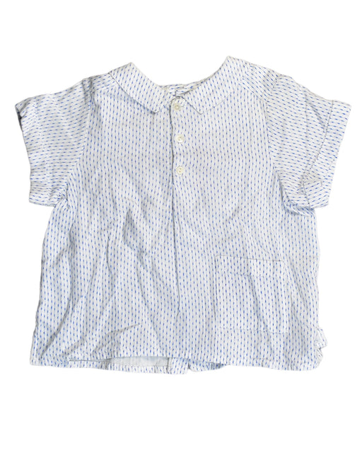 A Blue Short Sleeve Shirts from Bonpoint in size 2T for girl. (Front View)