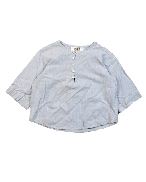 A Blue Long Sleeve Shirts from Noro in size 4T for girl. (Front View)
