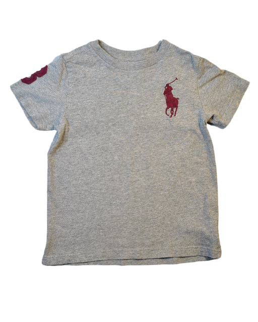A Grey T Shirts from Polo Ralph Lauren in size 5T for boy. (Front View)