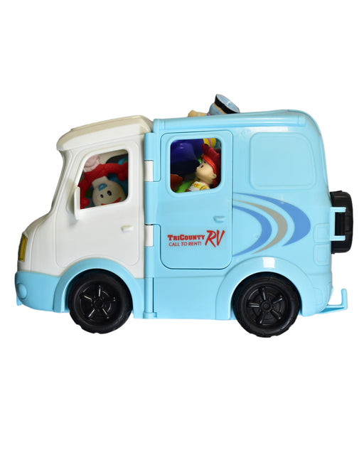 A Blue Cars Trucks Trains & Remote Control from Retykle in size O/S for neutral. (Front View)