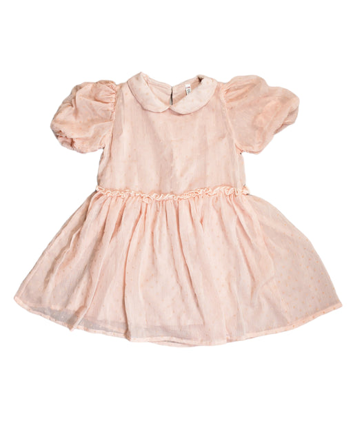 A Pink Short Sleeve Dresses from Coccodrillo in size 3T for girl. (Front View)