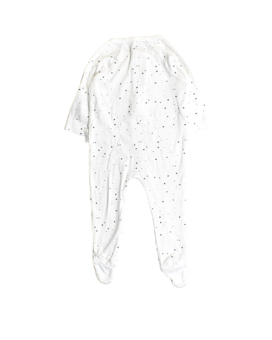 A White Jumpsuits from Purebaby in size 3-6M for boy. (Back View)