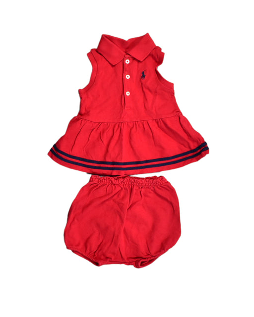 A Red Dress Sets from Ralph Lauren in size 6-12M for girl. (Front View)