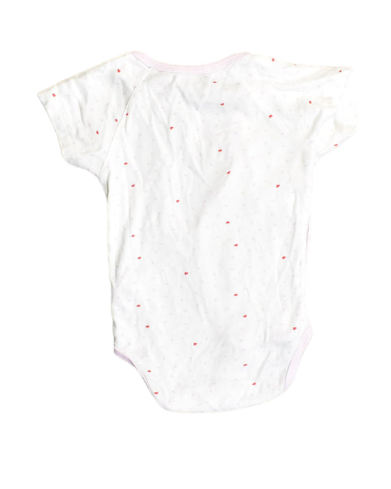 A White Short Sleeve Bodysuits from Chateau de Sable in size 3-6M for girl. (Back View)