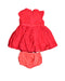 A Red Dress Sets from Chateau de Sable in size 6-12M for girl. (Back View)