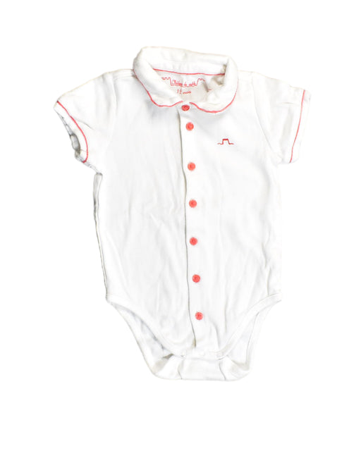 A White Bodysuits from Chateau de Sable in size 6-12M for girl. (Front View)