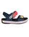 A Blue Sandals from Crocs in size 4T for boy. (Back View)