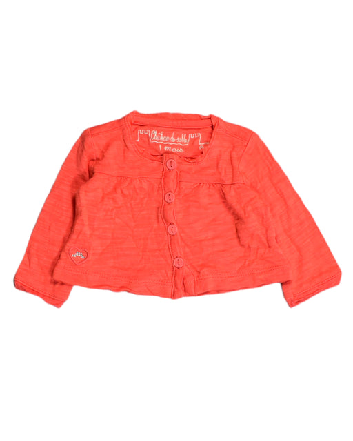 A Orange Cardigans from Chateau de Sable in size Newborn for girl. (Front View)