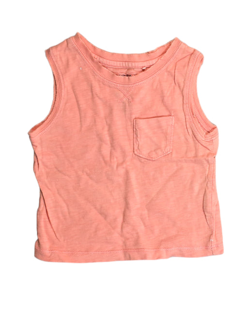 A Orange Sleeveless Tops from Gingersnaps in size 6-12M for boy. (Front View)