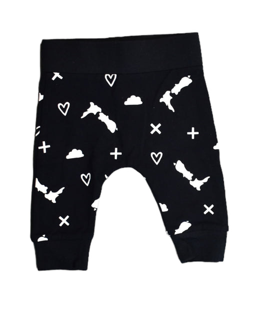 A Black Sweatpants from From NZ with Love in size 3-6M for girl. (Front View)
