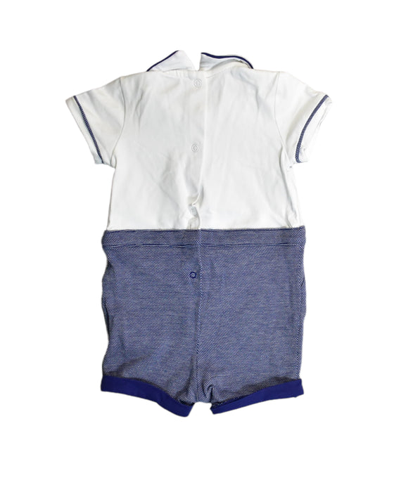 A White Rompers from Mayoral in size 3-6M for boy. (Back View)